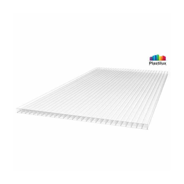 Сотовый поликарбонат 8 мм ROYALPLAST 2-UV премиум прозрачный 2100х12000 мм